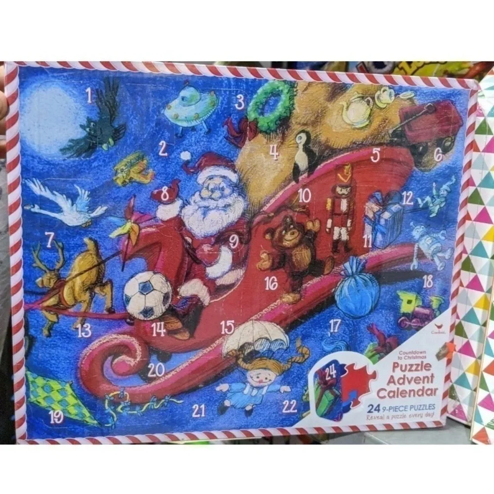 New Advent Calendar Countdown to Christmas Puzzle 24 9-Piece Puzzles